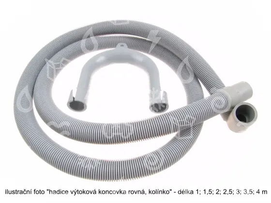 hadice vypouštěcí 3,5 m koncovka rovná - kolínko